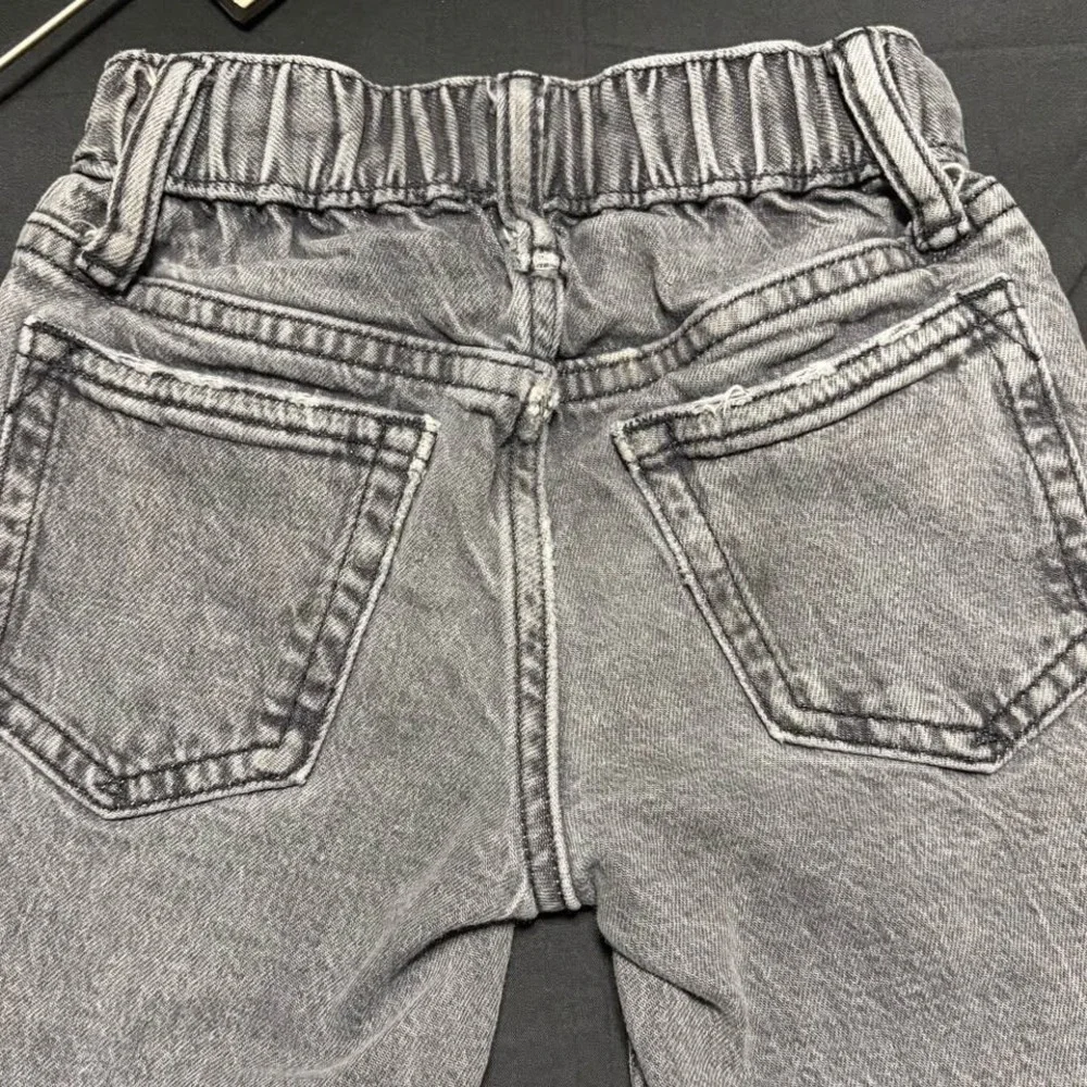 Gap Kids Boys Straight Leg Jeans Washed Black Gray‎ Denim Adjustable Waist 4T